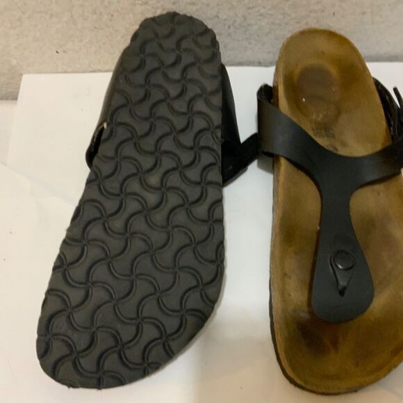 Birkenstock Gizeh Birko-flor flip-flop thong sandals 40 9 black - Picture 9 of 10